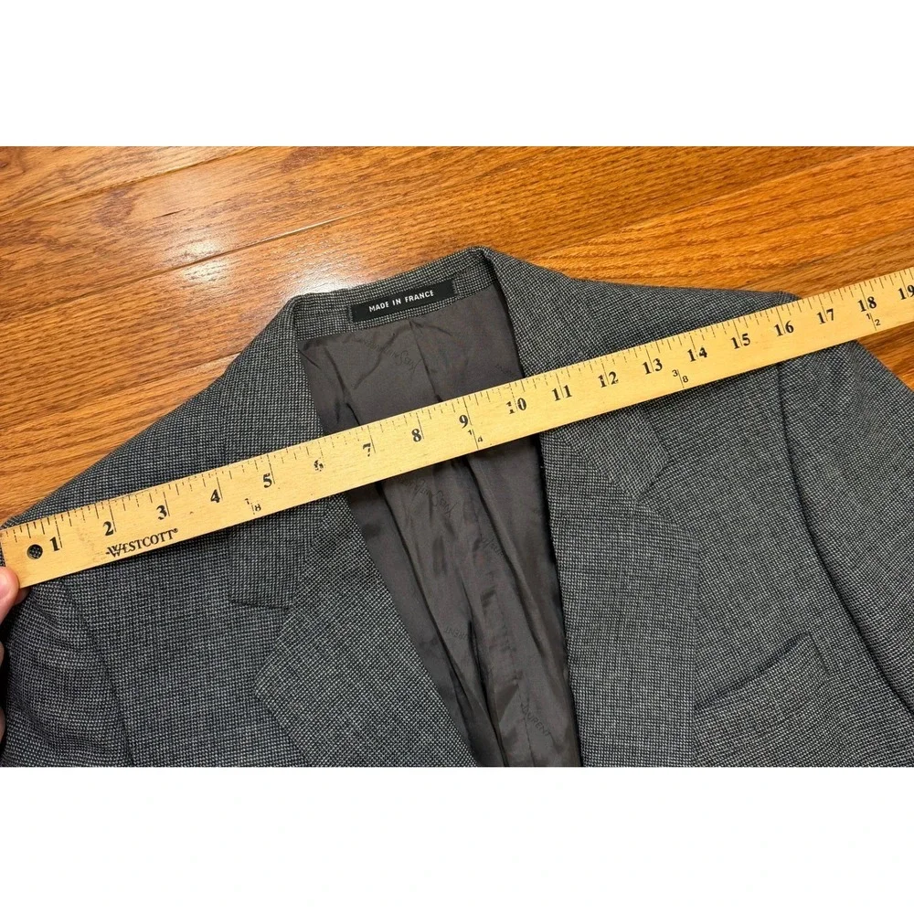 Vintage Yves Saint Laurent Blazer Fits Mens 38R Gray Two Button Jacket France